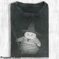 Wizard Cat Vintage Tee, Cat T-Shirt, Meme Cringe Funny Dumb Shirts, Unisex Movie Shirt Menswear Womenswear Streetwear...