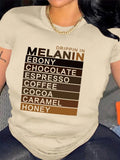 Women's Letter Print Round Neck Graphic Tee, Vintage Trendy Casual Short Sleeve T-shirt For Daily Wear, Ladies All...