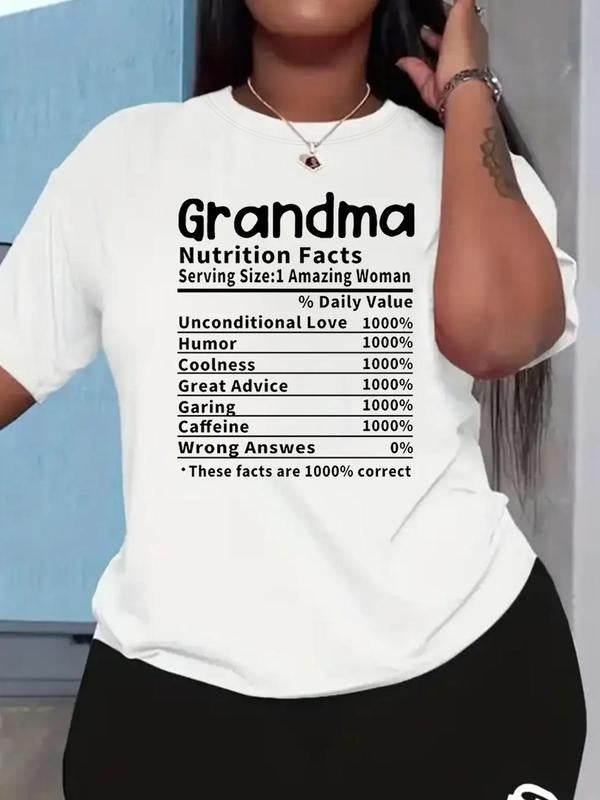 Women's Letter Print Round Neck Graphic Tee, Vintage Trendy Casual Short Sleeve T-shirt for Daily Wear, Ladies All...