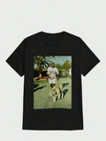 Women's Tiger Print Round Neck Graphic Tee, Vintage Trendy Casual Short Sleeve T-shirt for Daily Wear, Ladies Summer...