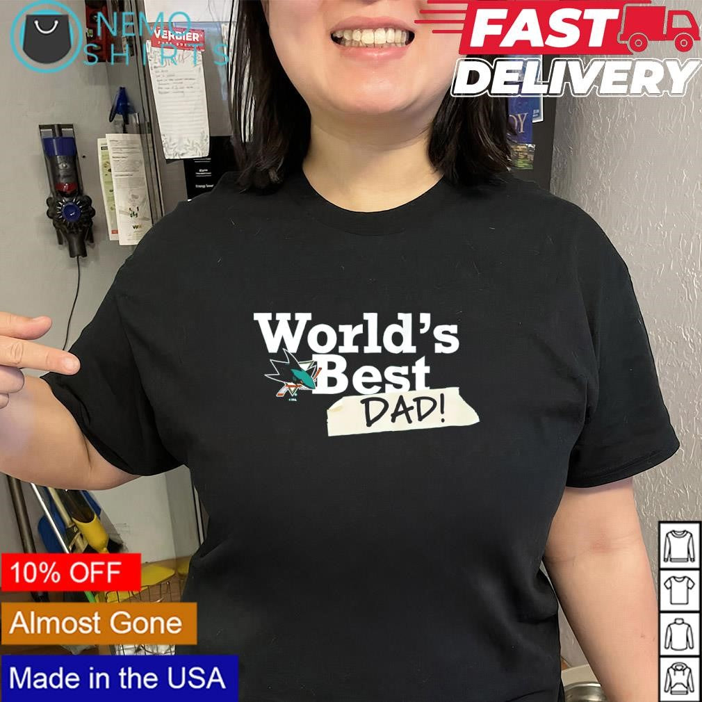 World’s Best Dad with San Jose Sharks logo shirt