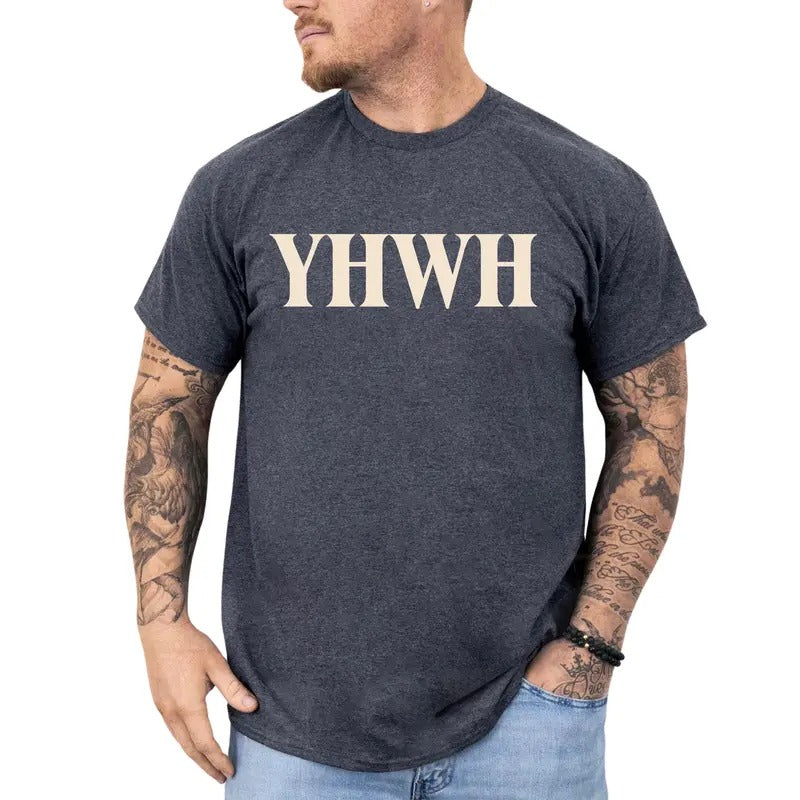 YHWH Graphic Tee, Christian T-shirt For Men, Yahweh Shirt, Bible Verse Men Tee, Inspirational Men Clothing, Jesus Lover...