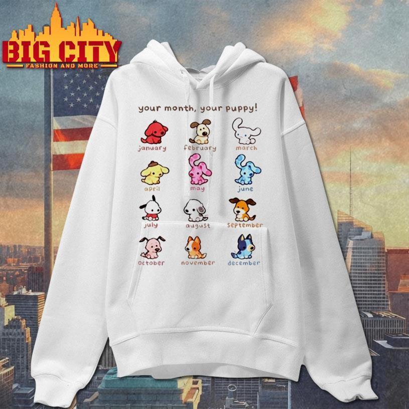 Your Month Your Puppy Zodiac Puppy Shirt