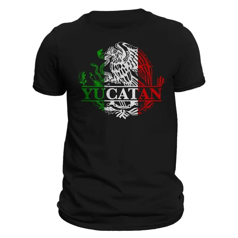 Yucatan Mexico Eagle Emblem Mexican T-Shirt Classic Menswear Soft Tee Hoodie, Sweatshirt | CiraTrend.com