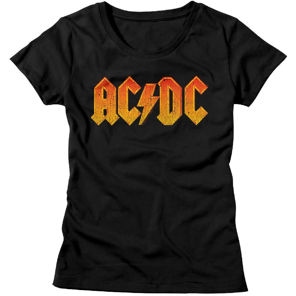 AC/DC - Distress Orange Womens T-Shirt Hoodie, Sweatshirt | CiraTrend.com