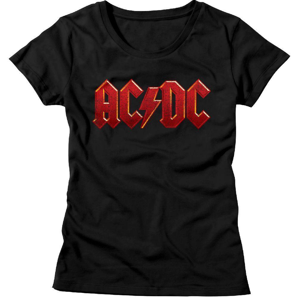 AC/DC - Distress Red Womens T-Shirt Hoodie, Sweatshirt | CiraTrend.com