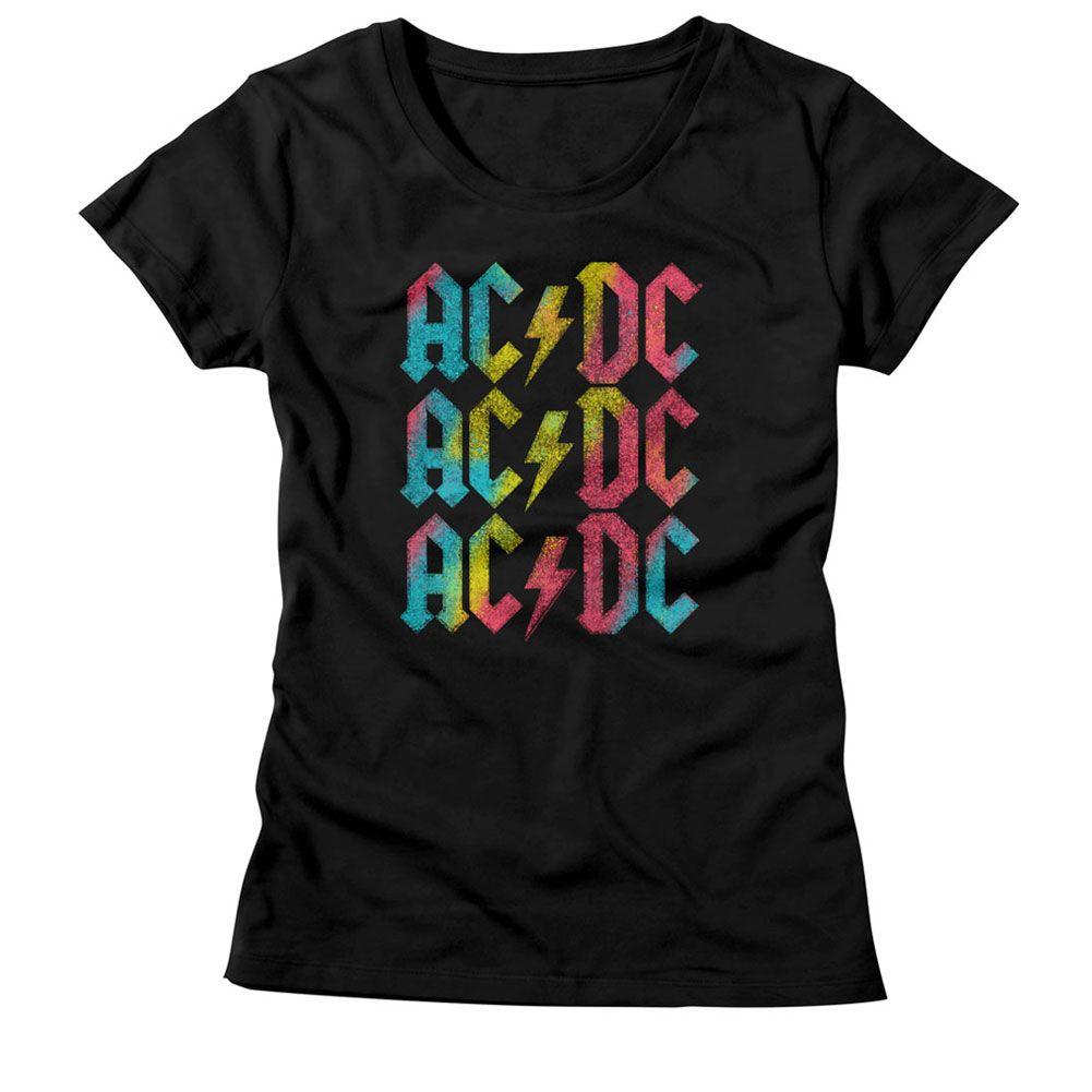 AC/DC - Rainbow Repeat Womens T-Shirt Hoodie, Sweatshirt | CiraTrend.com