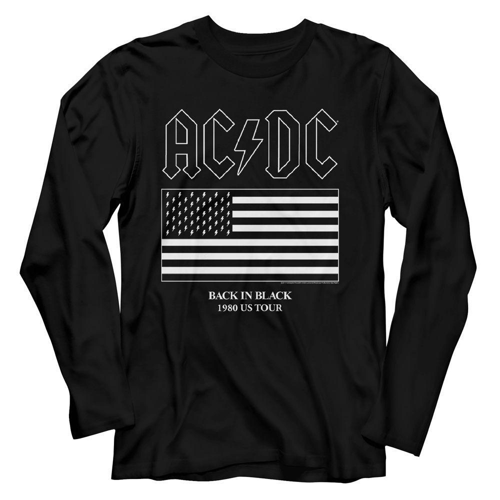 AC/DC - US Tour Flag Long Sleeve Boyfriend Tee Hoodie, Sweatshirt | CiraTrend.com (Image 2)