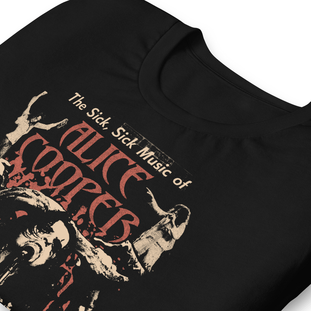 Alice Cooper Sick Sick Jumbo Print Mens T Shirt Black Hoodie, Sweatshirt | CiraTrend.com (Image 3)