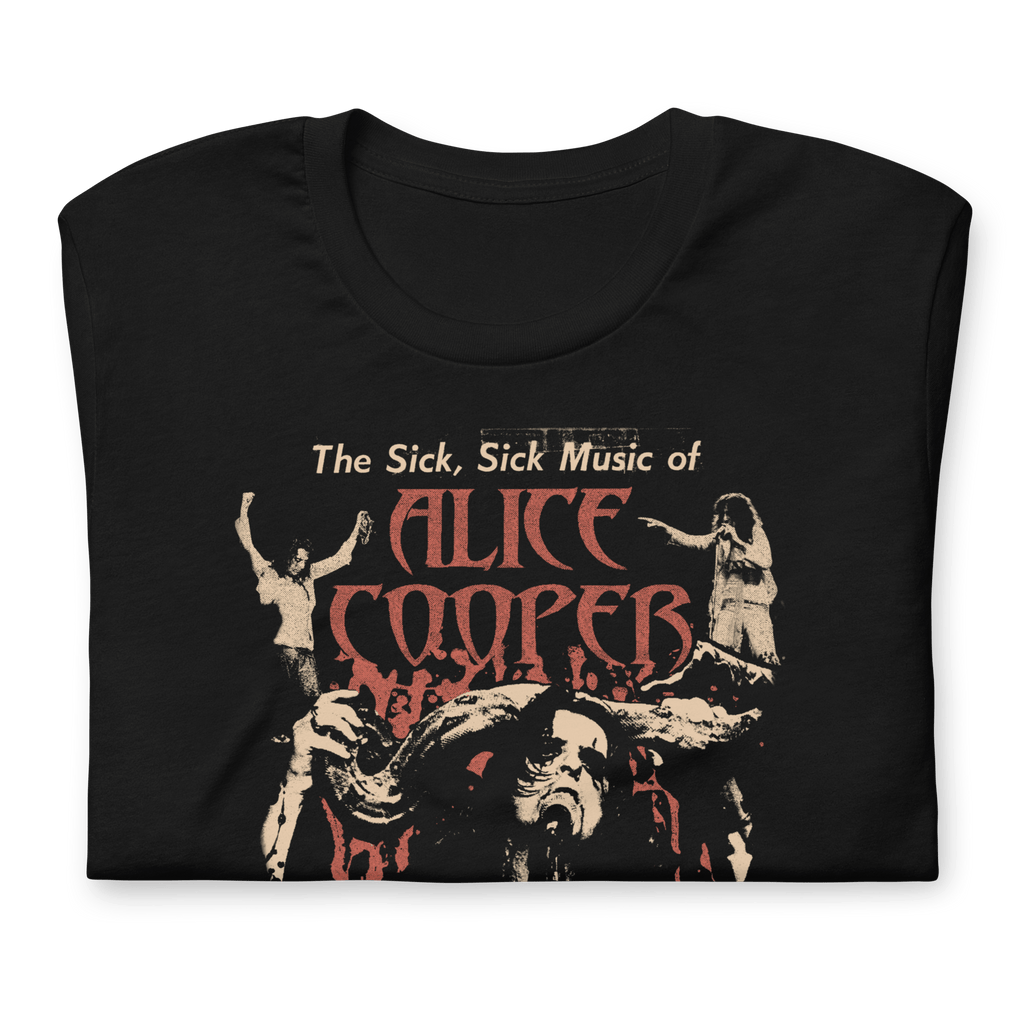 Alice Cooper Sick Sick Jumbo Print Mens T Shirt Black Hoodie, Sweatshirt | CiraTrend.com (Image 2)