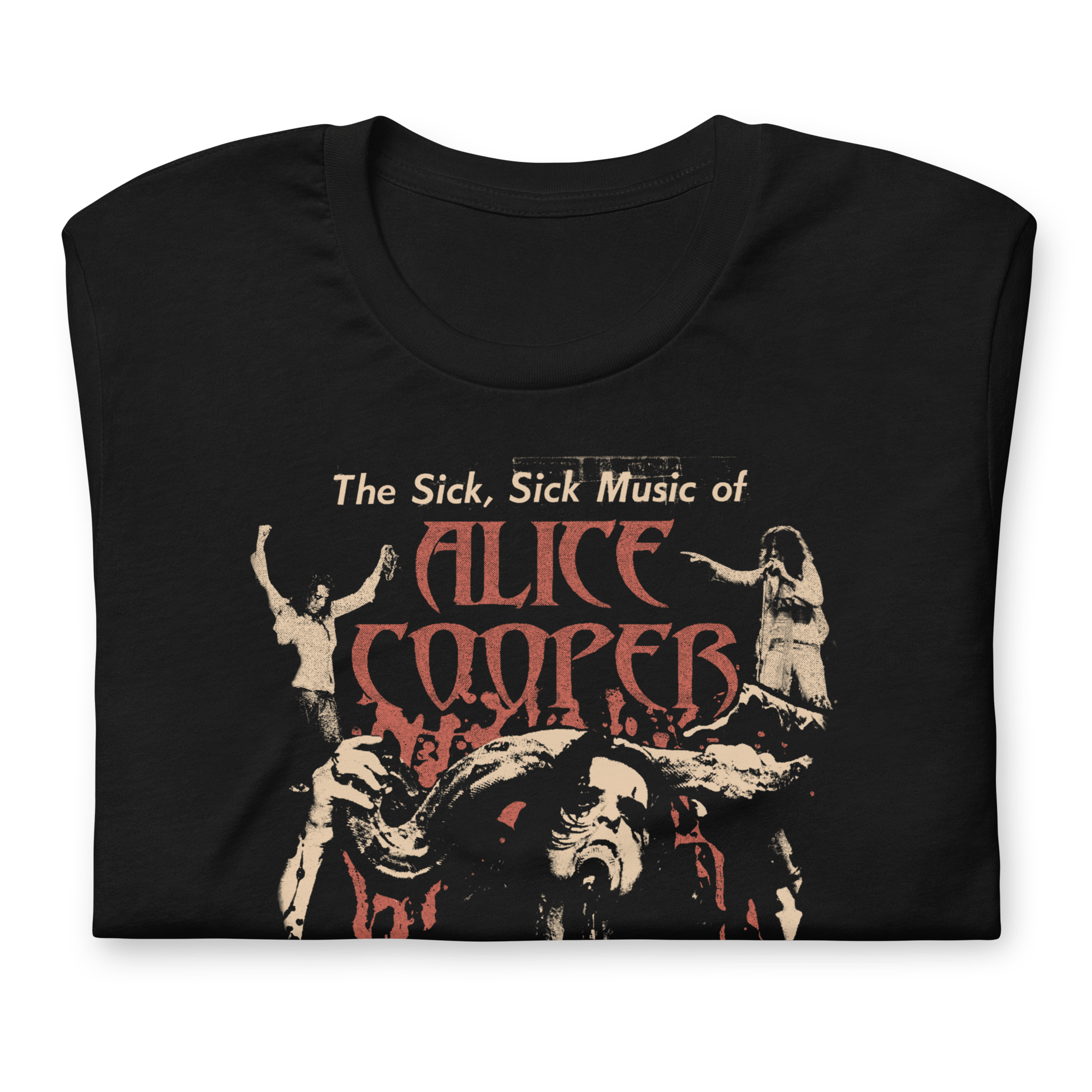 Alice Cooper Sick Sick Jumbo Print Mens T Shirt Black Hoodie, Sweatshirt | CiraTrend.com (Image 2)