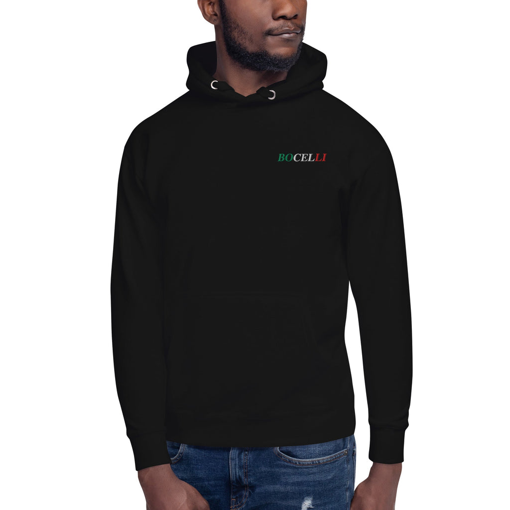 Andrea Bocelli Embroidered Mens Hoodie Black T-Shirts, Sweatshirt | CiraTrend.com (Image 2)