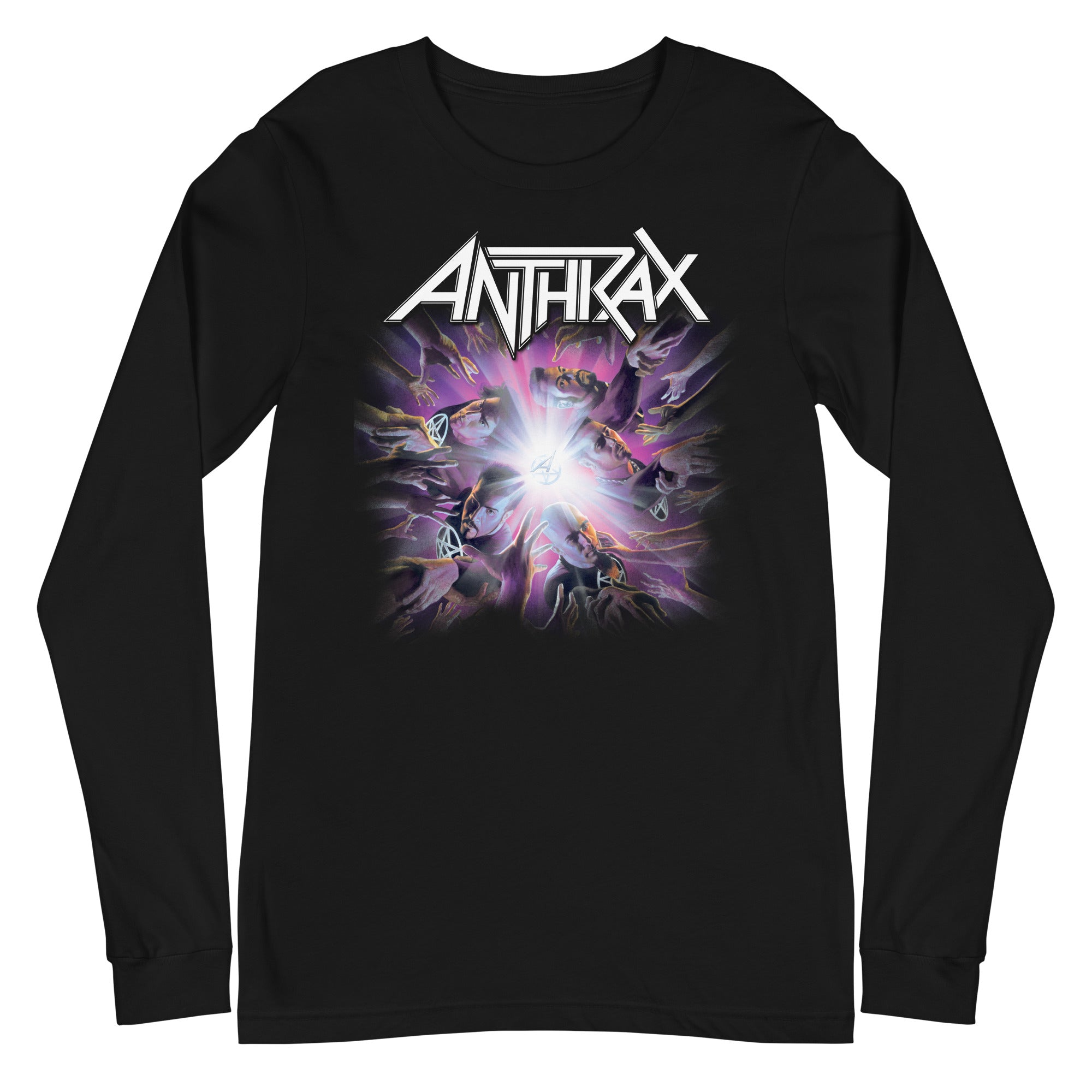 Anthrax Galaxies Mens Long Sleeve T Shirt Black Hoodie, Sweatshirt | CiraTrend.com