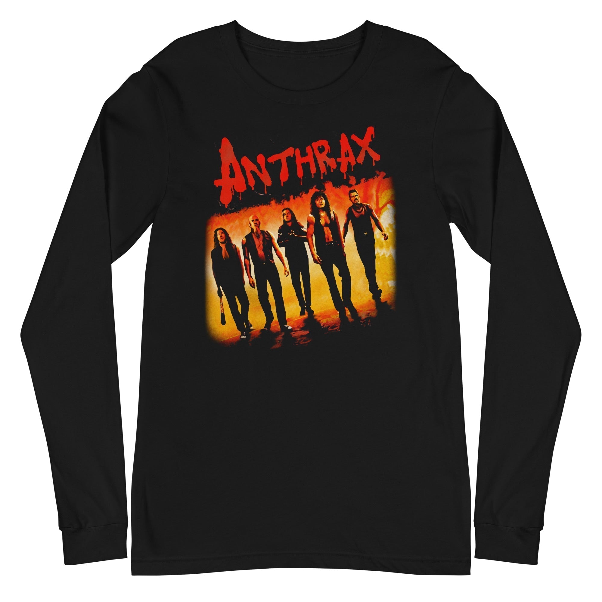 Anthrax Slanted Band Mens Long Sleeve T Shirt Black Hoodie, Sweatshirt | CiraTrend.com