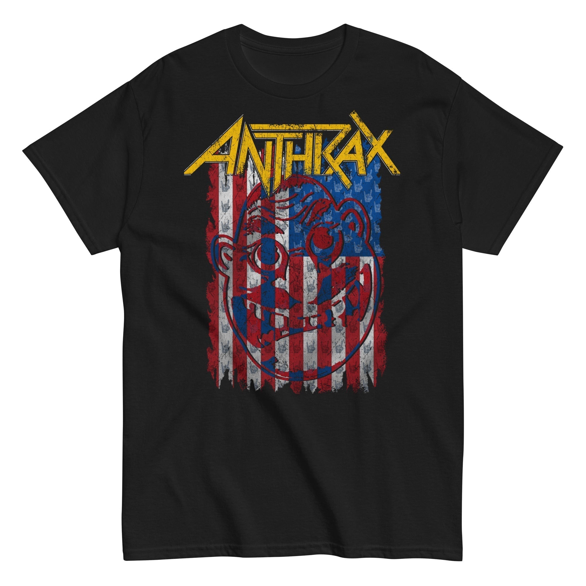Anthrax American Flag Mens T Shirt Black Hoodie, Sweatshirt | CiraTrend.com