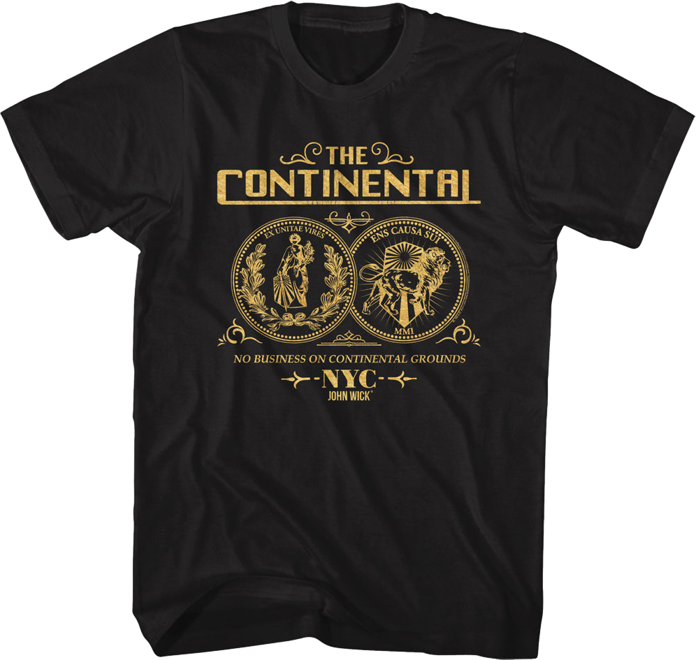 Black Continental Coin John Wick T-Shirt Hoodie, Sweatshirt | CiraTrend.com (Image 1)