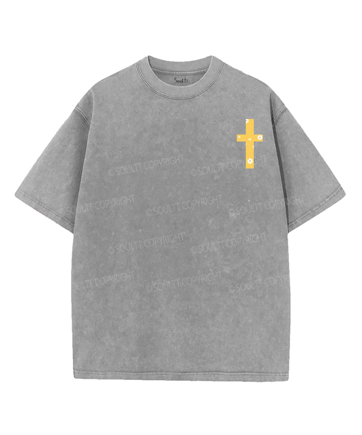 Grow In Grace Double Sided Unisex Washed Christian T-shirt Hoodie, Sweatshirt | CiraTrend.com (Image 4)