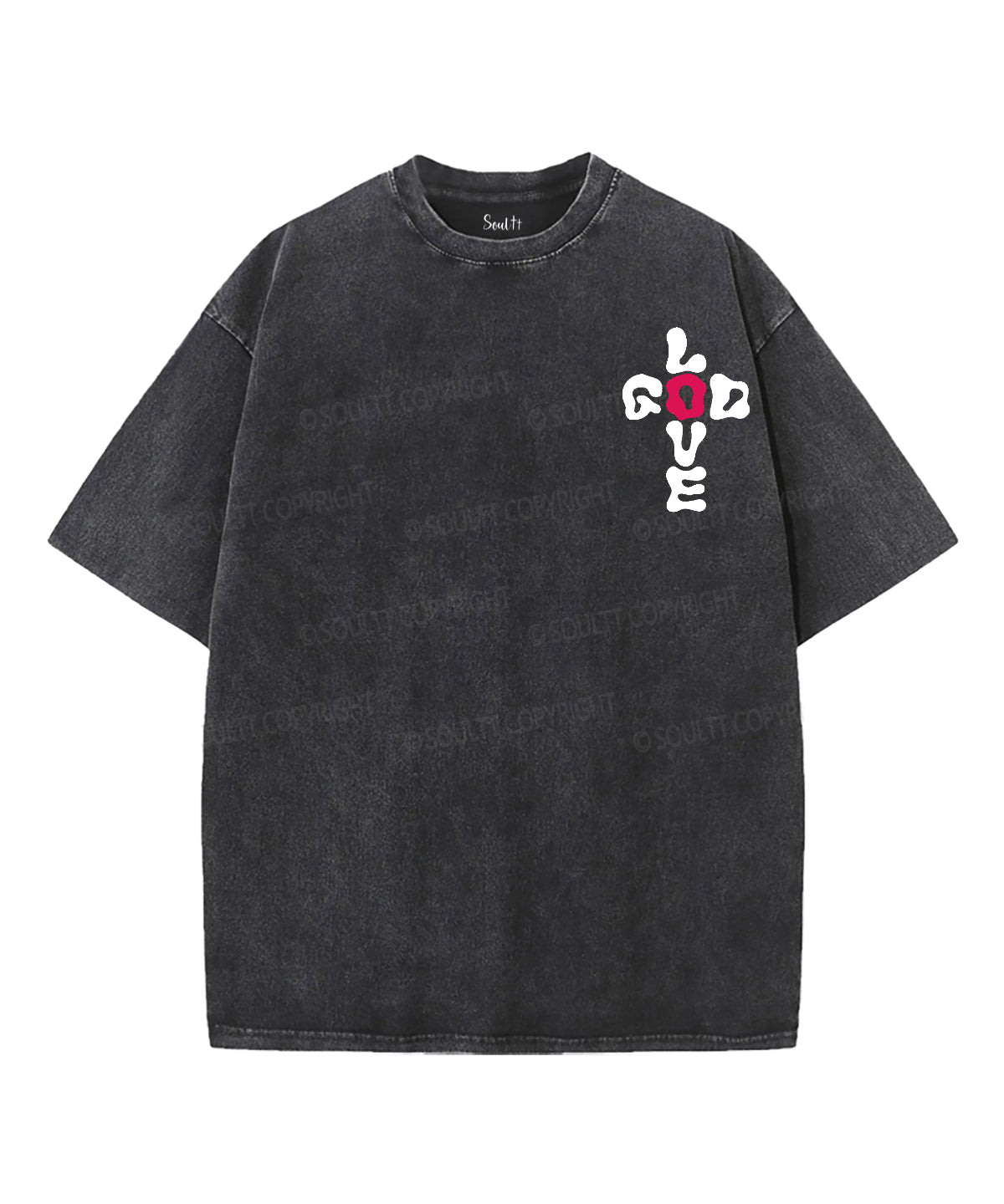 Love God Double Sided Unisex Washed Christian T-shirt Hoodie, Sweatshirt | CiraTrend.com (Image 2)