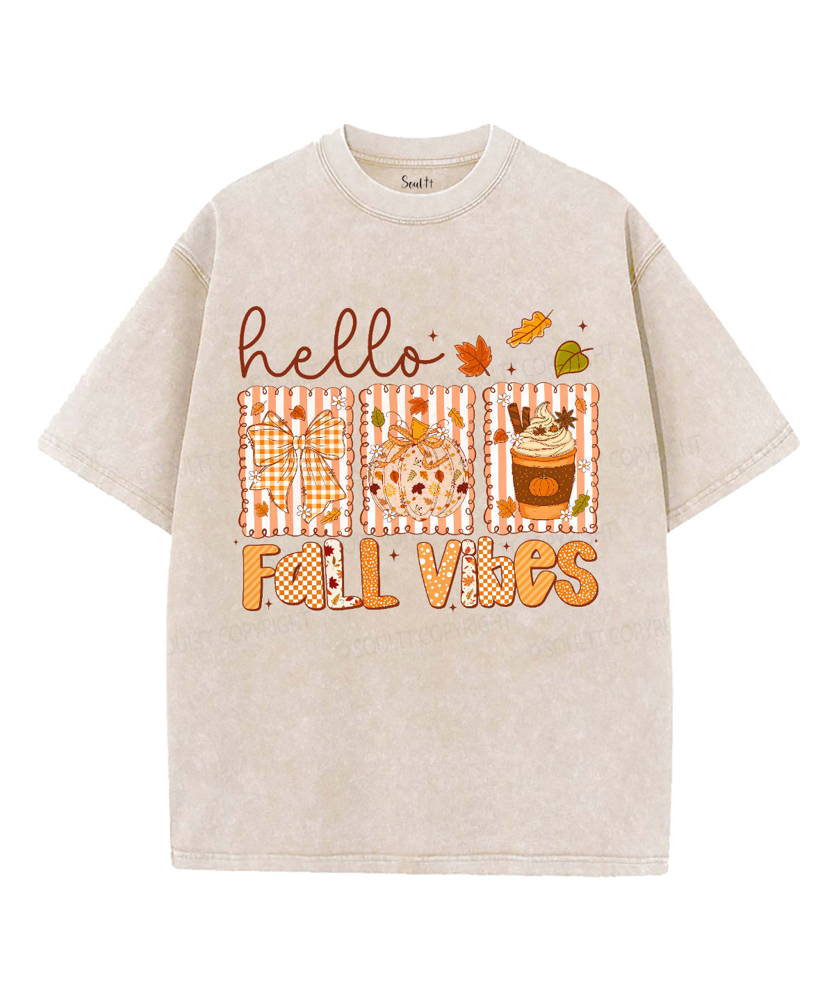Fall Vibes Unisex Washed Christian T-shirt Hoodie, Sweatshirt | CiraTrend.com (Image 1)