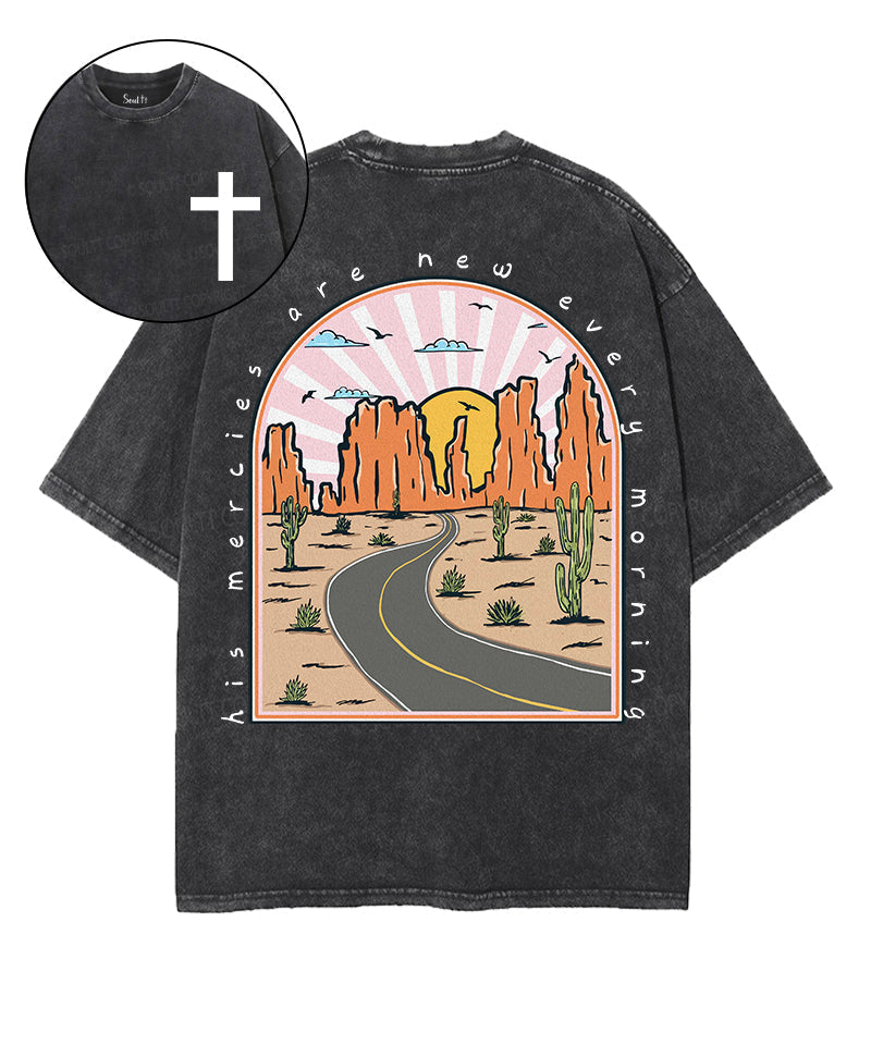 His Mercies Are New Double Sided Unisex Washed Christian T-shirt Style007 Hoodie, Sweatshirt | CiraTrend.com (Image 1)