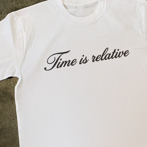 'TIME IS RELATIVE' SCRIPT HEAVYY TEE Hoodie, Sweatshirt | CiraTrend.com (Image 2)