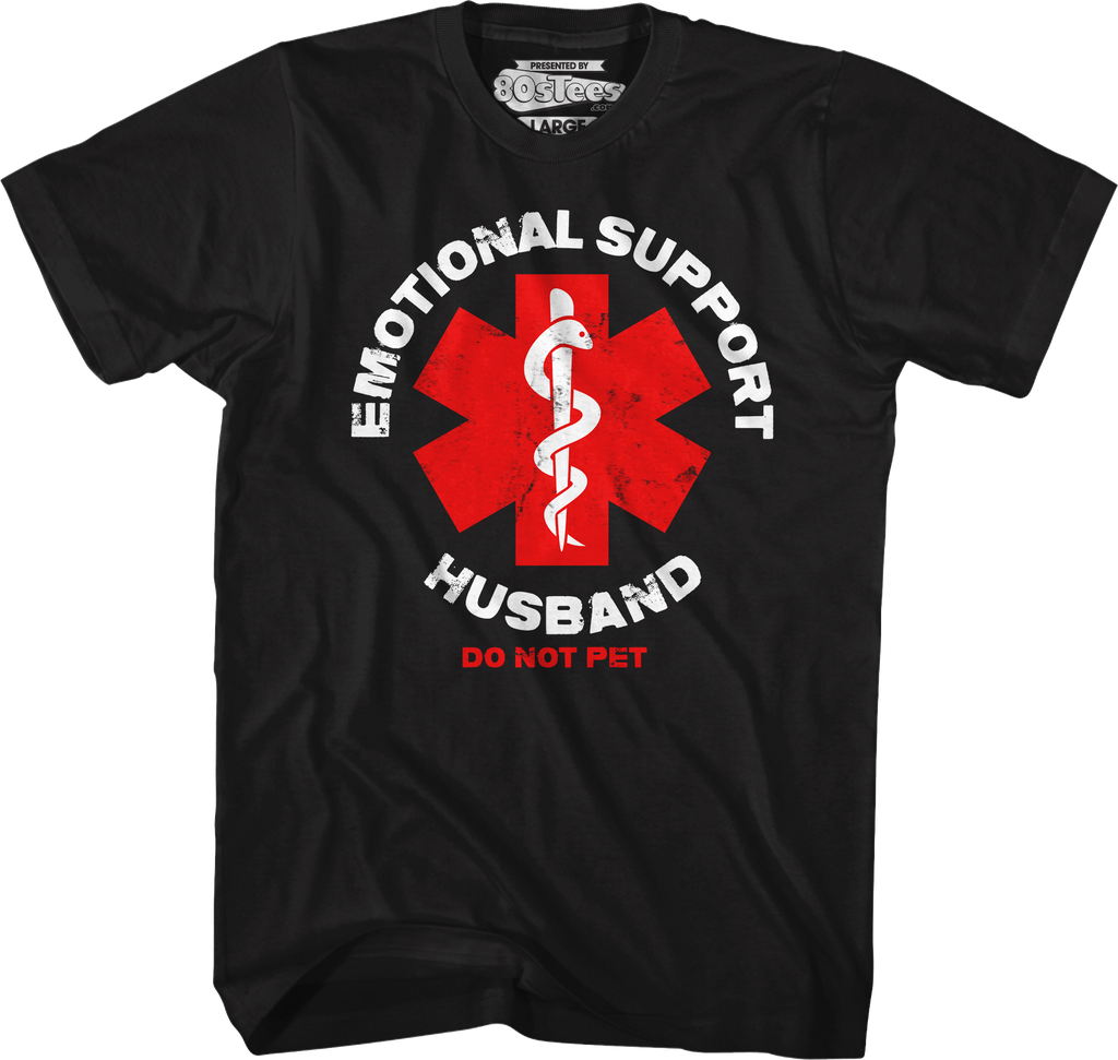 Emotional Support Husband T-Shirt Hoodie, Sweatshirt | CiraTrend.com (Image 1)