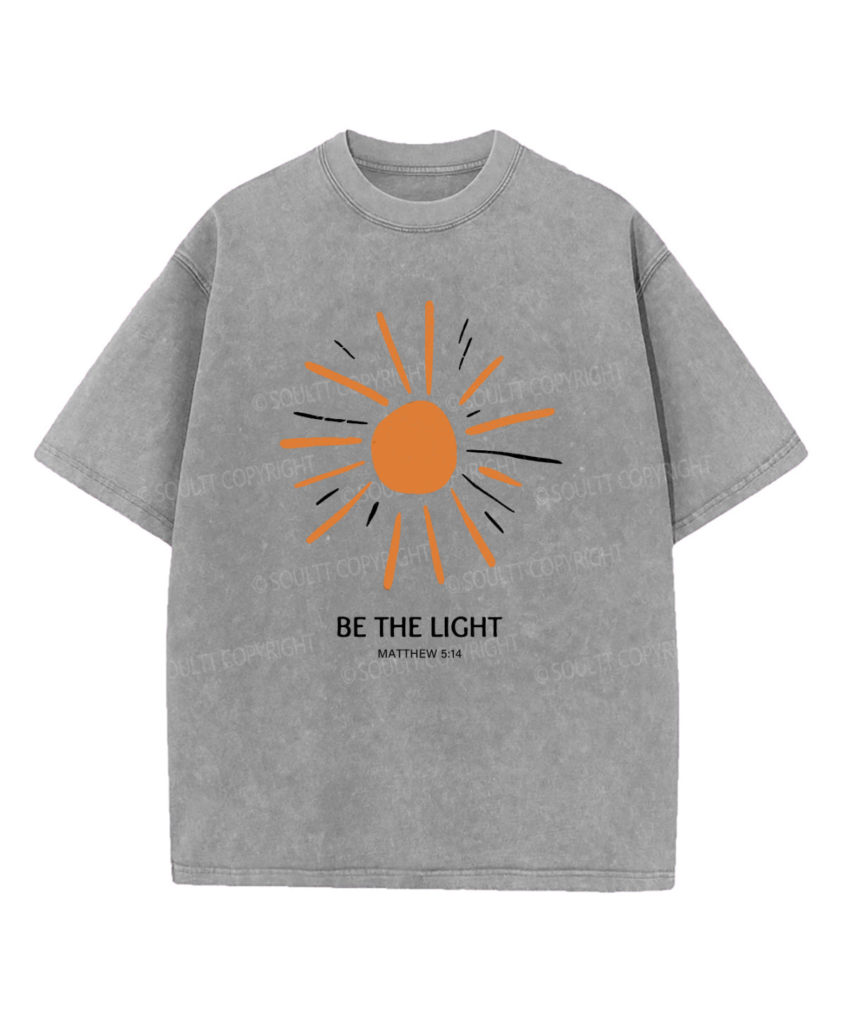 Be The Light Washed Christian T-shirt Style008 Hoodie, Sweatshirt | CiraTrend.com (Image 3)