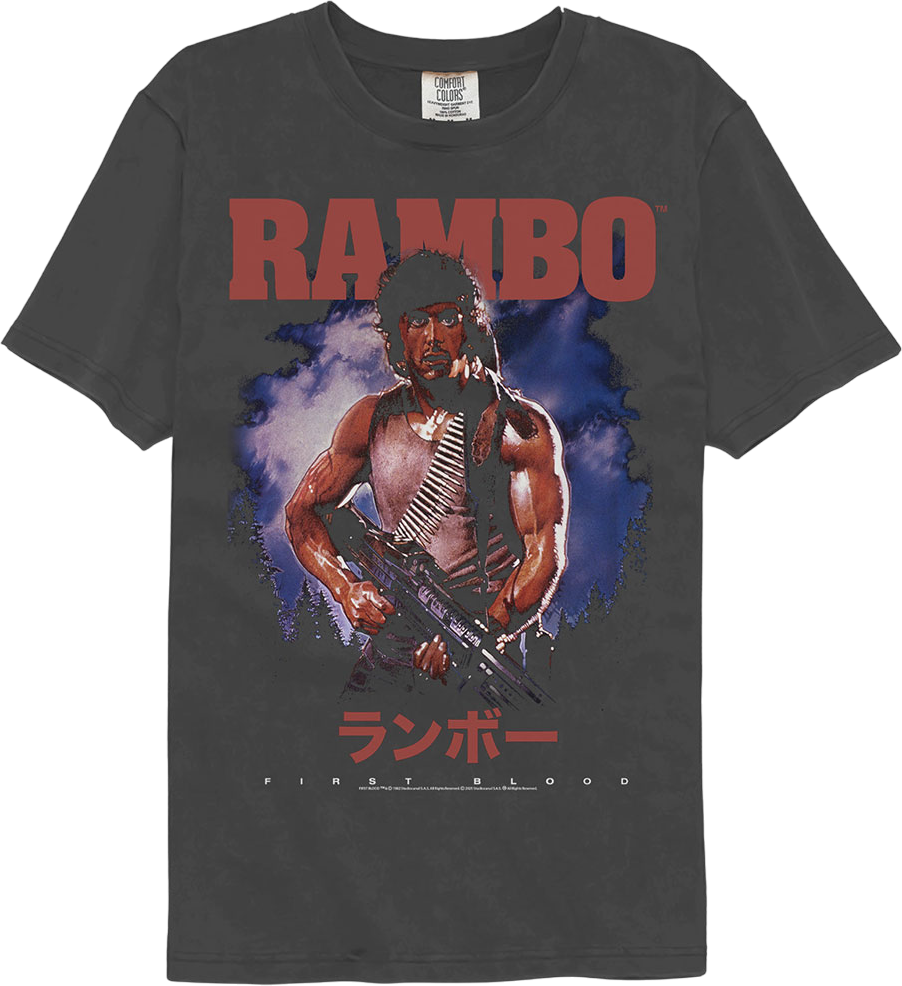 First Blood Japanese Rambo Comfort Colors Brand T-Shirt Hoodie, Sweatshirt | CiraTrend.com (Image 1)