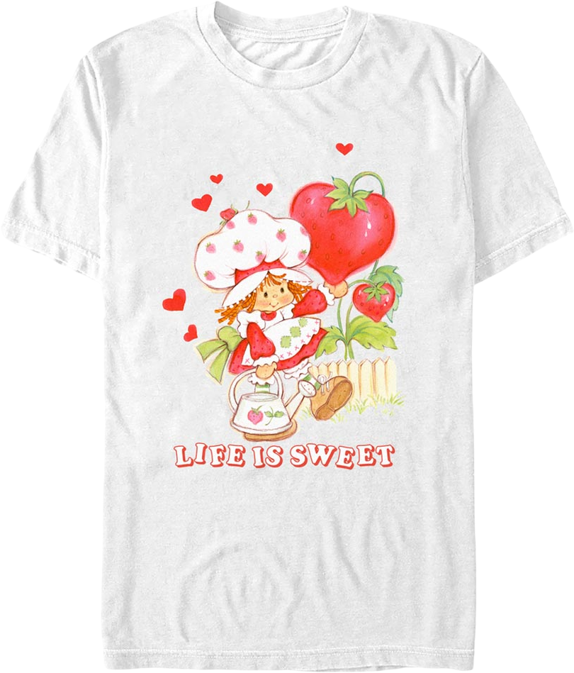 Hearts Life Is Sweet Strawberry Shortcake T-Shirt Hoodie, Sweatshirt | CiraTrend.com (Image 1)