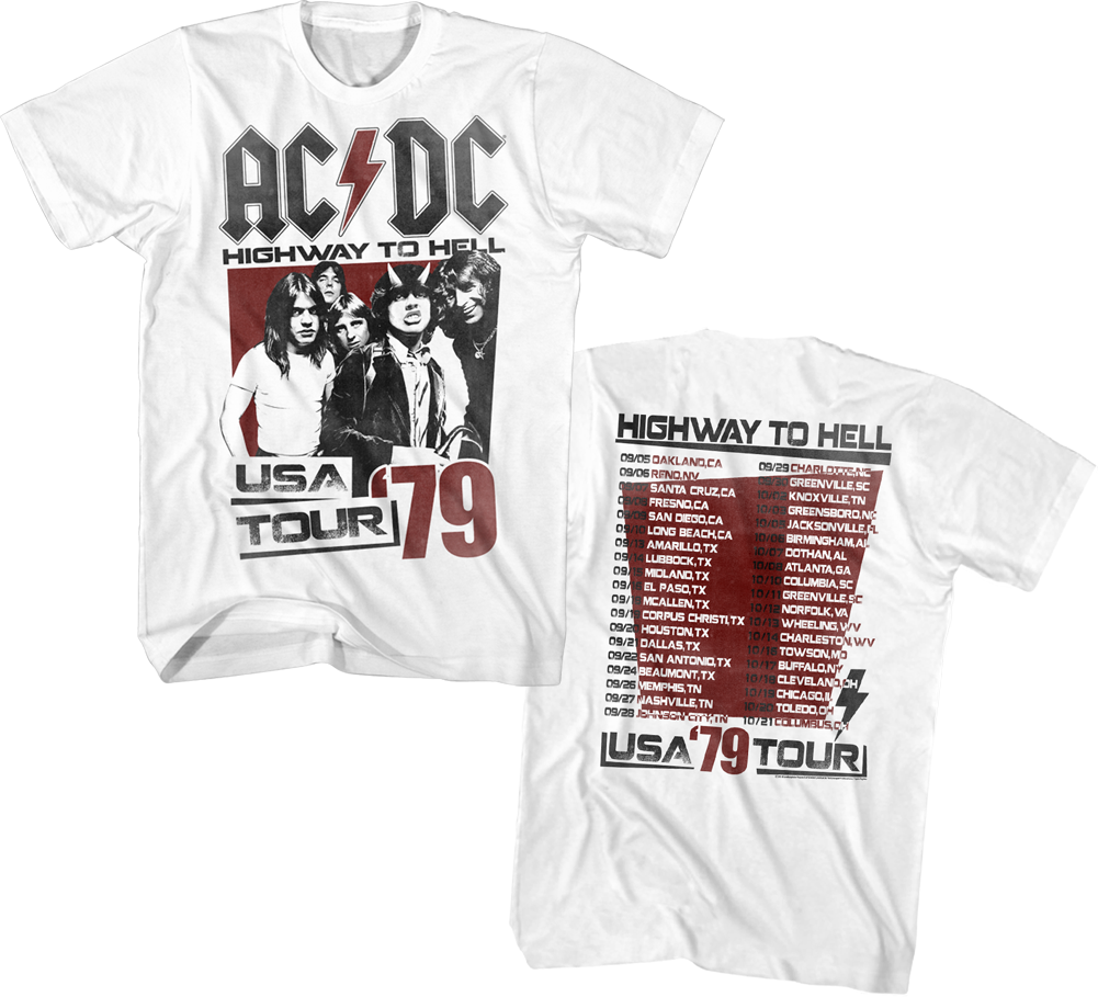 Highway To Hell USA Tour ACDC T-Shirt Hoodie, Sweatshirt | CiraTrend.com (Image 3)