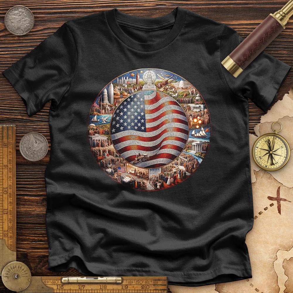 USA Mosaic Premium Quality Tee Hoodie, Sweatshirt | CiraTrend.com (Image 5)