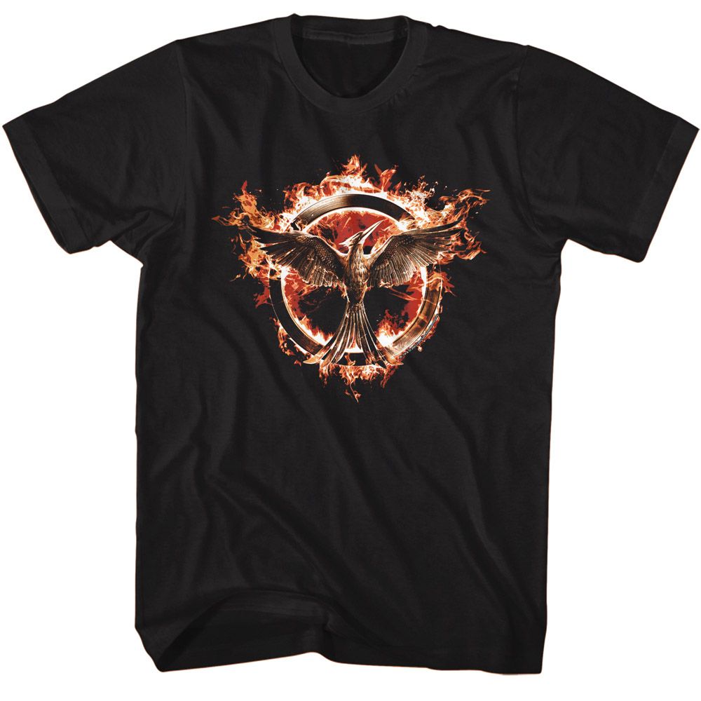 Hunger Games - Flaming Mockingjay Boyfriend Tee Hoodie, Sweatshirt | CiraTrend.com