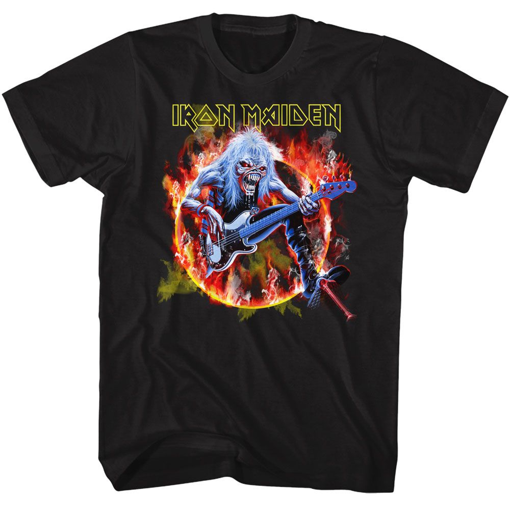 Iron Maiden - Flaming Circle T-Shirt Hoodie, Sweatshirt | CiraTrend.com