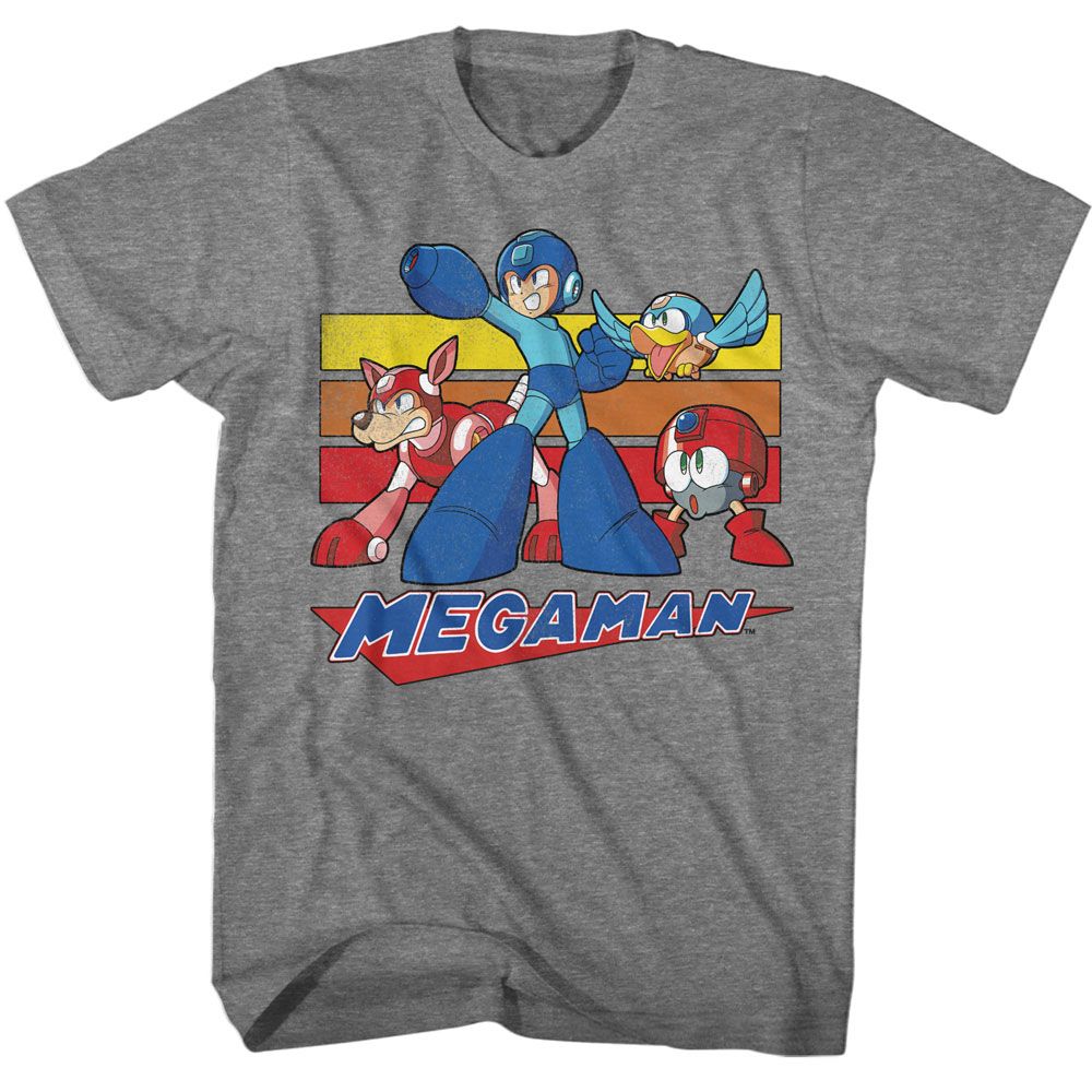 Mega Man - Multi Color Rectangles Boyfriend Tee Hoodie, Sweatshirt | CiraTrend.com