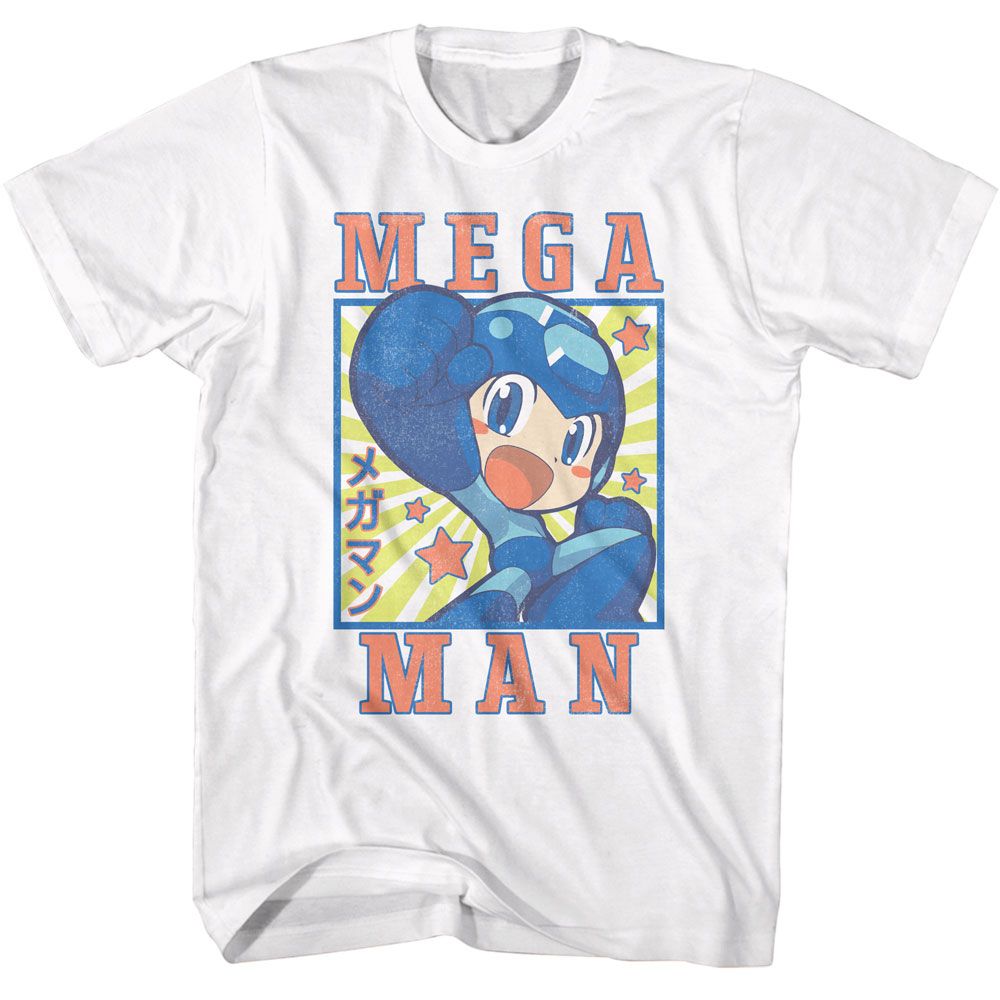 Mega Man - Square And Stars Boyfriend Tee Hoodie, Sweatshirt | CiraTrend.com