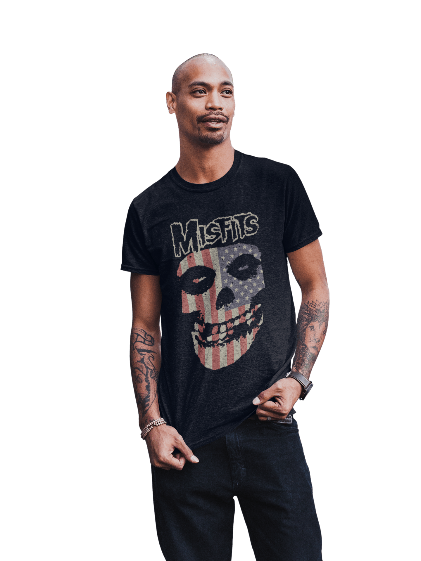 Misfits - USA Skull T-Shirt Hoodie, Sweatshirt | CiraTrend.com (Image 2)