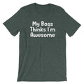 My Boss Thinks I'm Awesome T-Shirt (Unsiex) Hoodie, Sweatshirt | CiraTrend.com (Image 1)