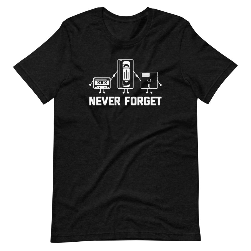 Never Forget (Cassette Tape, VHS, Floppy Disk) T-Shirt (Unisex) Hoodie, Sweatshirt | CiraTrend.com (Image 4)