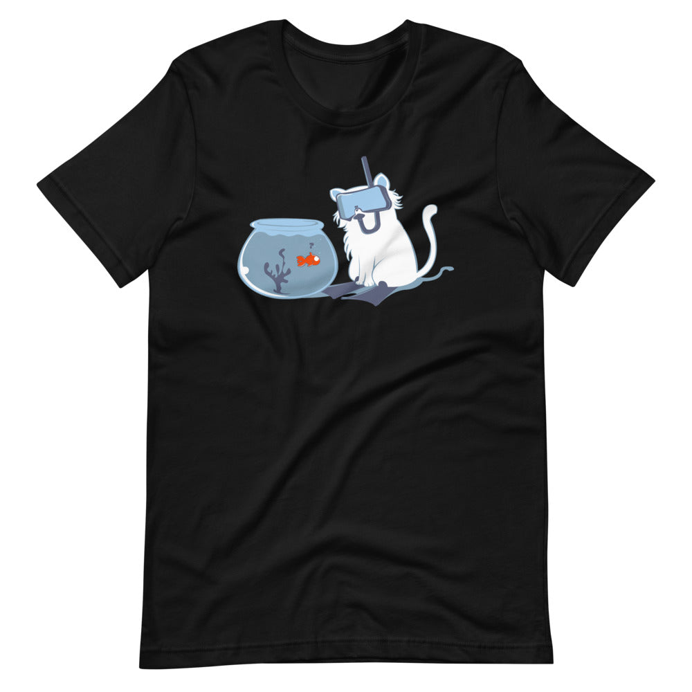 Hunting (Scuba Cat vs. Fish) T-Shirt (Unisex) Hoodie, Sweatshirt | CiraTrend.com (Image 2)