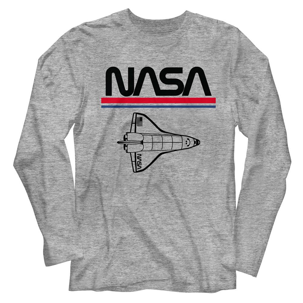 NASA - Worm Logo And Shuttle Long Sleeve Tee Hoodie, Sweatshirt | CiraTrend.com