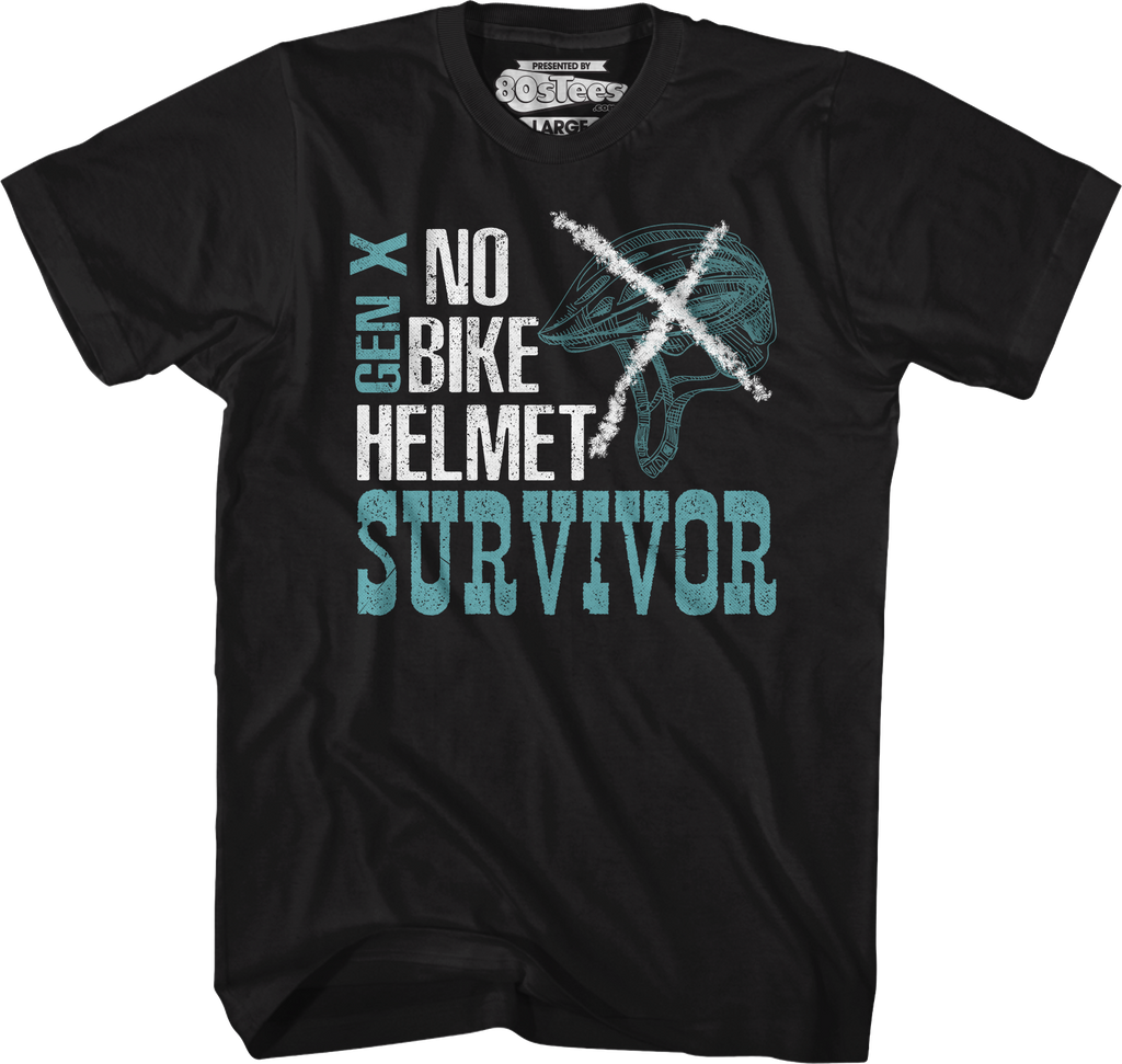 No Bike Helmet Survivor T-Shirt Hoodie, Sweatshirt | CiraTrend.com (Image 1)
