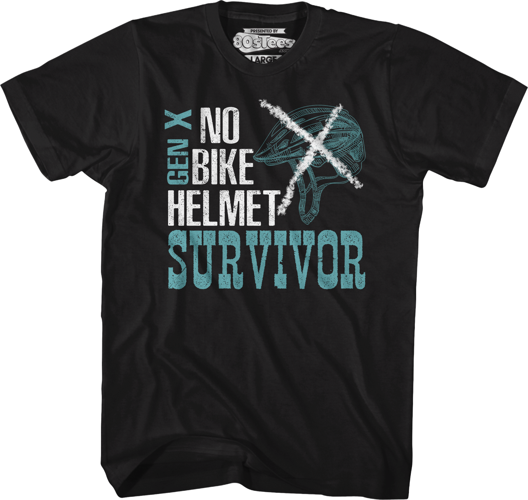 No Bike Helmet Survivor T-Shirt Hoodie, Sweatshirt | CiraTrend.com (Image 1)