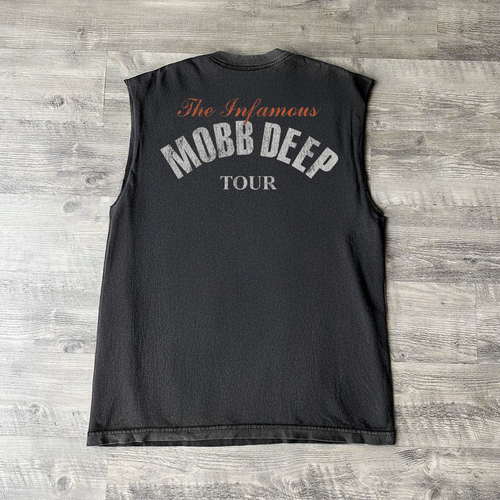 '06 MOBB DEEP 'BLOOD MONEY' ALBUM BLACK CUT-OFF TEE Hoodie, Sweatshirt | CiraTrend.com (Image 2)