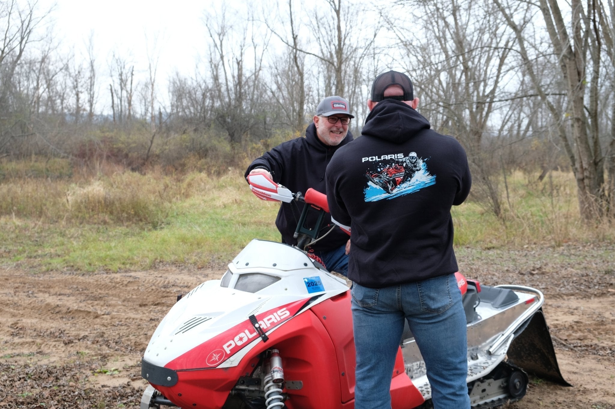 Polaris Snowmobile Black Zip-Up Hoodie T-Shirts, Sweatshirt | CiraTrend.com (Image 3)