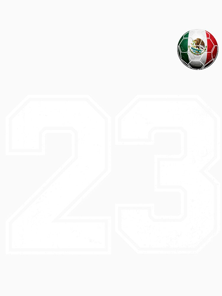 Number 23 Mexico Flag Football Fan by BernoNickel