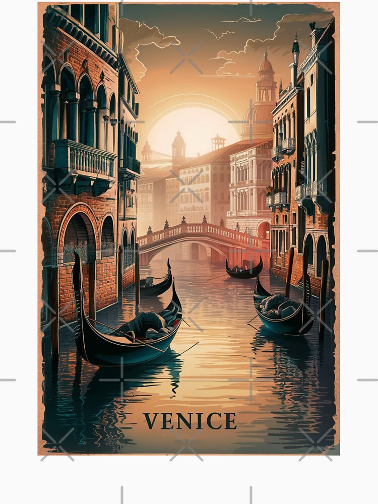 Venice Vintage Travel Poster by TravelerRat