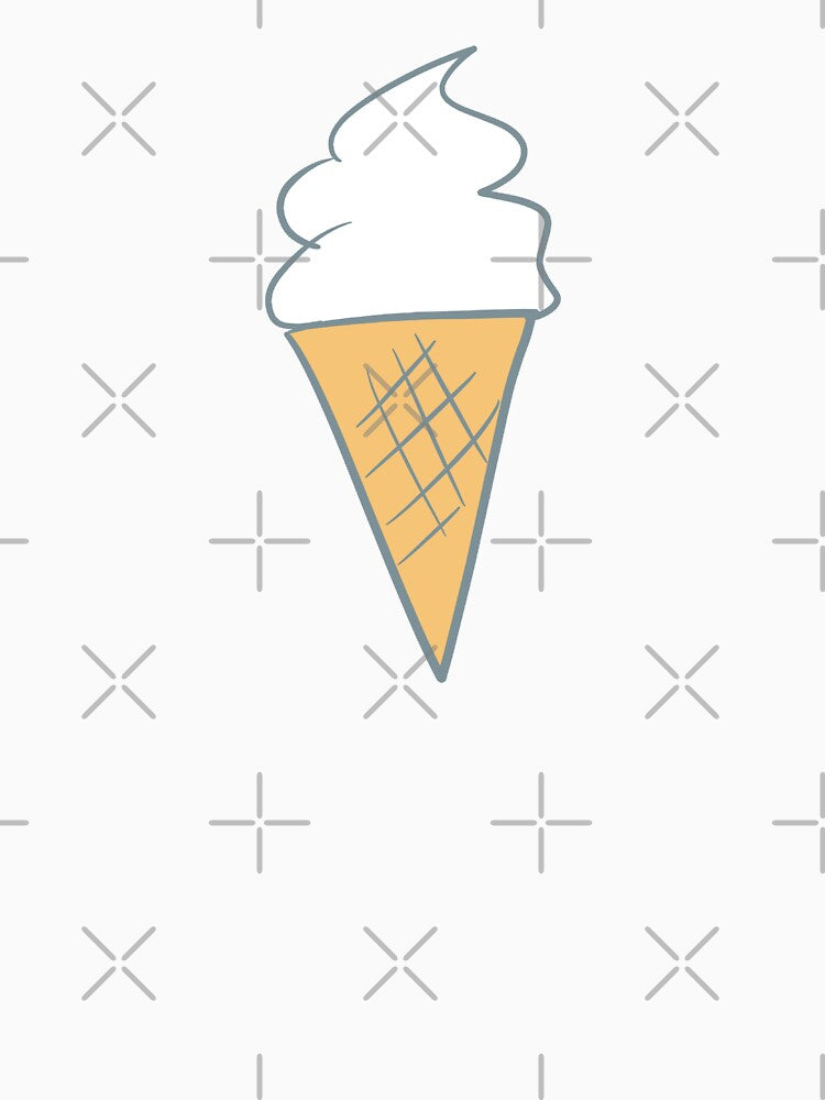 Soft-Serve Cartoon Style Vanilla 99 Ice Cream Green by Karen Ekdahl
