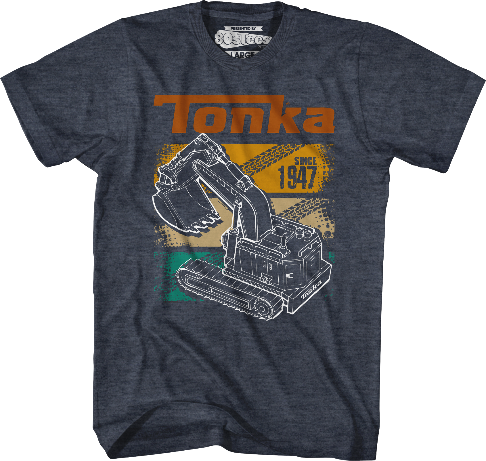 Retro Digger Track Panels Tonka T-Shirt Hoodie, Sweatshirt | CiraTrend.com (Image 3)