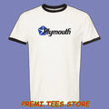 Plymouth Car Classic Men's Ringer Black Size S to 3XL