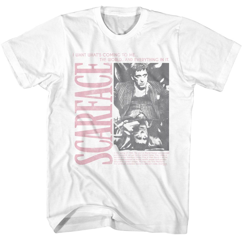 Scarface - BW Photo W Synopsis T-Shirt Hoodie, Sweatshirt | CiraTrend.com